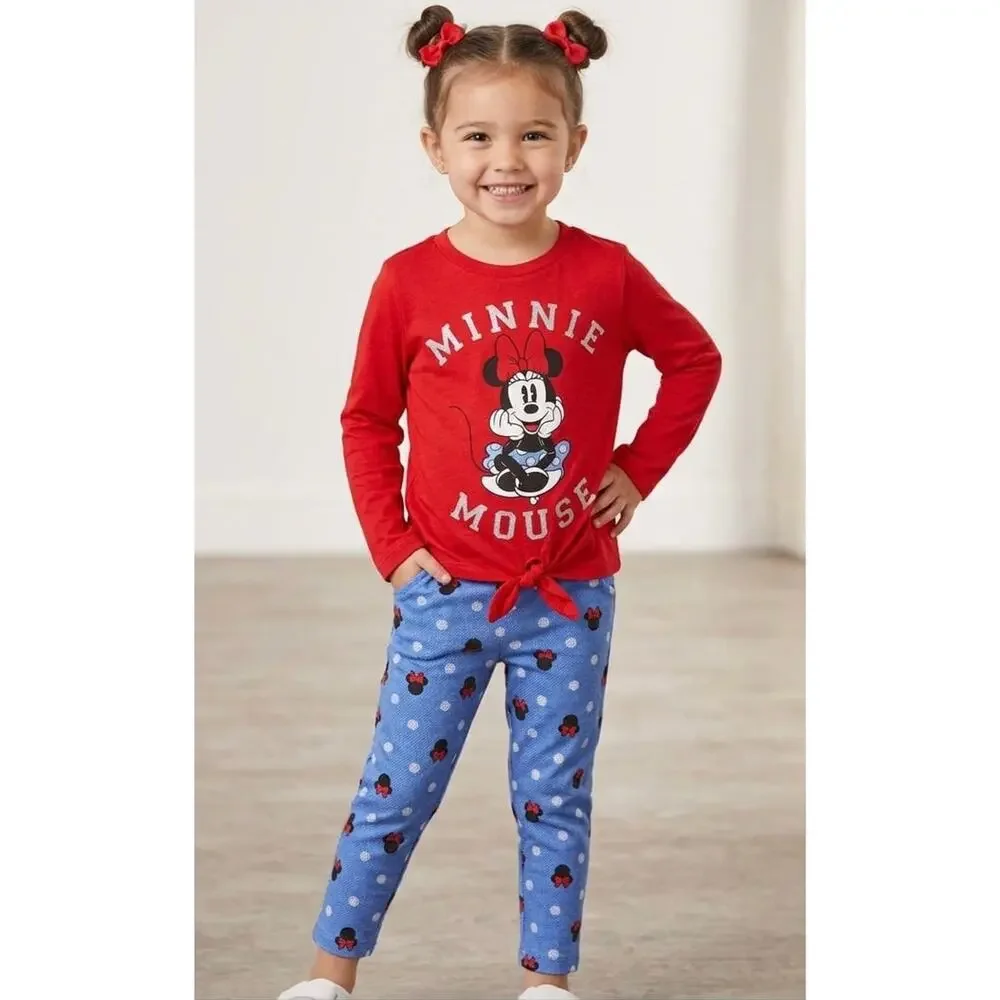 NWT❤️Minnie Mouse girls cotton set sz4T